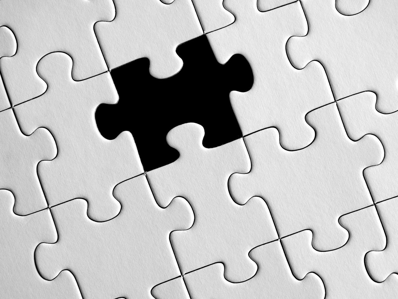 Puzzle with missing piece